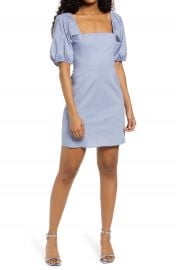 Speechless Poplin Puff Sleeve Dress   Nordstrom at Nordstrom