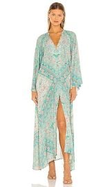 Spell Farrah Half Moon Gown In Aqua at Revolve