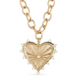 Spiked Heart Necklace                             ndash at Marlo Laz