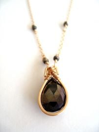 Spinel Gemstone Necklace by Vitrine at Etsy