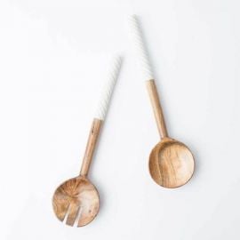 Spiral Bone Serving Spoons at Uncommon James