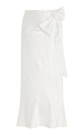 Spiral Bow-Detailed Silk Midi Skirt By Simone Rocha at Moda Operandi