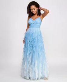 Spiral-Ruffled Gown at Macys