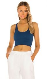 Spiritual Gangster Amor Crop Tank in Blue Spruce from Revolve com at Revolve