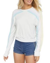 Spiritual Gangster Malibu Striped-Sleeve Cropped Sweatshirt Women - Bloomingdale s at Bloomingdales