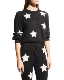 Spiritual Gangster Melody Star-Print Crewneck Sweater at Neiman Marcus