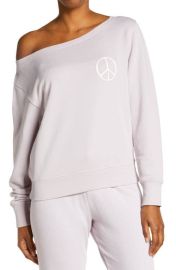 Spiritual Gangster Peace Vida Boat Neck Sweatshirt at Nordstrom