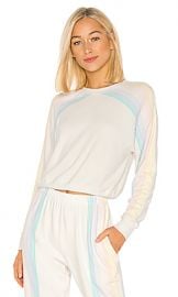 Spiritual Gangster Stripe Malibu Crew Neck Pullover in Stone from Revolve com at Revolve