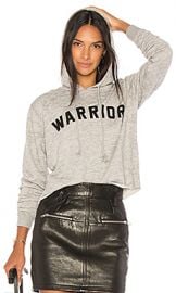 Spiritual Gangster Warrior Arch Crop Hoodie in Heather Grey from Revolve com at Revolve