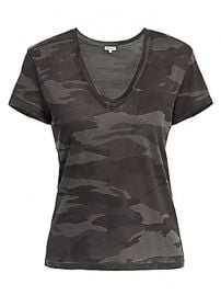 Splendid - Kate V-Neck Camo T-Shirt at Saks Fifth Avenue