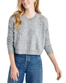 Splendid Faux Pearl Embellished Sweater Bloomingdales at Bloomingdales