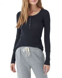 Splendid Forever Thermal Henley Top at Neiman Marcus