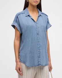 Splendid Kathryn Chambray Short-Sleeve Shirt at Neiman Marcus