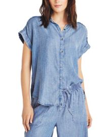 Splendid Kathryn Chambray Short Sleeve Shirt Bloomingdales at Bloomingdales