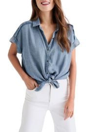 Splendid Kathryn Frayed Denim Shirt at Nordstrom