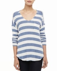 Splendid Lux Striped Pocket Tee at Neiman Marcus