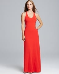 red jersey maxi dress