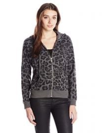 Splendid Womenand39s Distressed Leopard Print Hoodie at Amazon