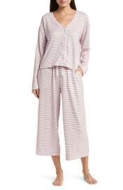 Splendid Womens Print Long Sleeve Crop Pajamas at Nordstrom