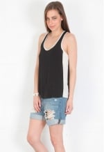 Splendid black and cream tank top at Singer 22