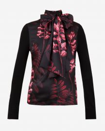 Splendour bow neck knit top at Ted Baker