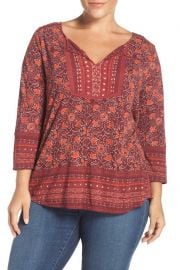 Split Neck Blouse by Lucky Brand at Nordstrom Rack