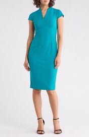 Split Neck Midi Dress at Nordstrom Rack