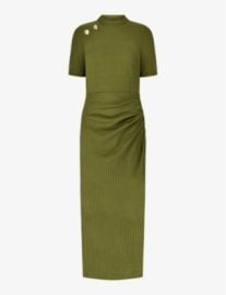 Split-hem ribbed stretch-knit midi dress at Selfridges
