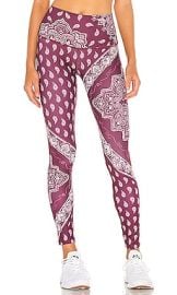 Splits59 Ava High Waist Techflex 78 Legging in Burgundy Bandana at Revolve