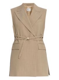 Sportmax Belted Wool Waistcoat Neutrals at Farfetch