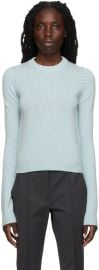 Sportmax Blue Knit Agitare Sweater at Ssense