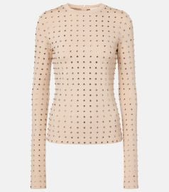 Sportmax Negus embellished top at Mytheresa