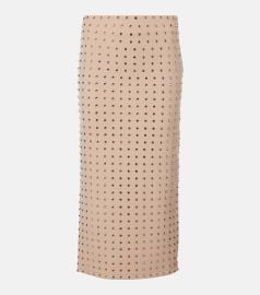 Sportmax Nome crystal embellished midi skirt at Mytheresa