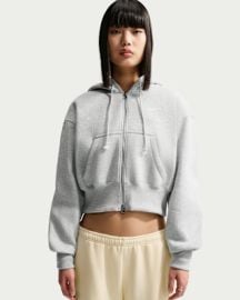 Sportswear Phoenix Fleece Womenx27s Loose Full-Zip Cropped Hoodie com at Nike