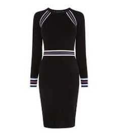 Sporty Striped Bodycon Dress at Karen Millen