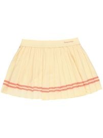 Sporty amp Rich New Serif Pleated Skirt Yellow at Farfetch