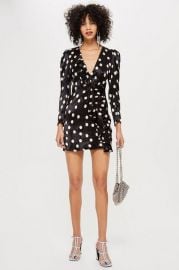 Spot Satin Frill Dress - Clothing at Topshop