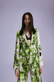 Spring Green Botanical Bunches Tailored Single Breasted Jacket at Karen Millen