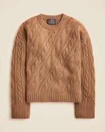 Spring Street Cashmere Twisted Cable-knit Sweater For Women JCrew at J. Crew