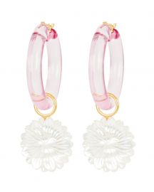 Spritz Pearl Daisy Hoop Earrings by Lizzie Fortunato  at Intermix