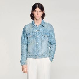 Square Cross denim jacket at Sandro