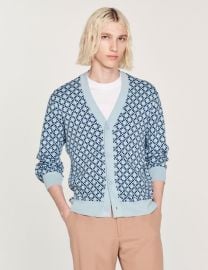 Square Cross jacquard cardigan - Sweaters Cardigans Paris at Sandro