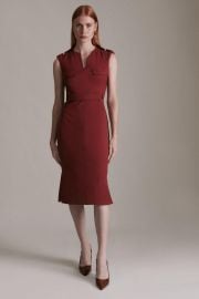 Square D Ring Pencil Midi Dress at Karen Millen