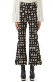 Square-G Logo Print Faille Crop Flare Pants at Nordstrom