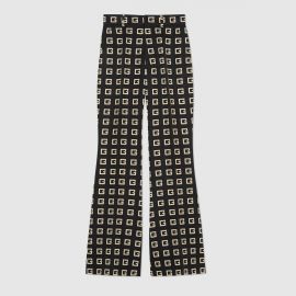 Square G print faille flare pant at Gucci