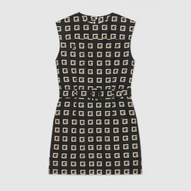 Square G print faille short dress at Gucci