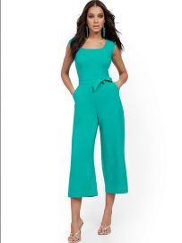 Square-Neck Belted Jumpsuit  at NY&C