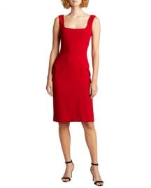 Square-Neck Fitted Cady Dress by Dolce Gabbana at Neiman Marcus