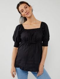 Square Neck Peasant Babydoll Maternity Blouse - at A Pea In the Pod