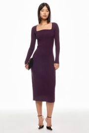 Square Neck Ribbed Knit Midi Dress by Jason Wu x RTR Rent the Runway at Rent the Runway